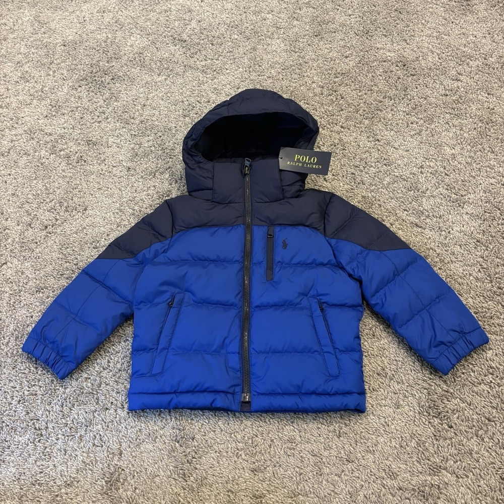 NWT Polo Ralph Lauren Kid's Puffer Down Jacket Size 3/3T Outdoors Casual Preppy